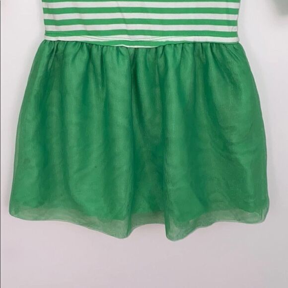 Cat & Jack Long Sleeve Shamrock Striped Dress - Picture 4 of 5